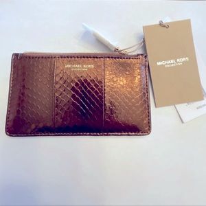 Michael Kors Collection Python Card Case Wallet